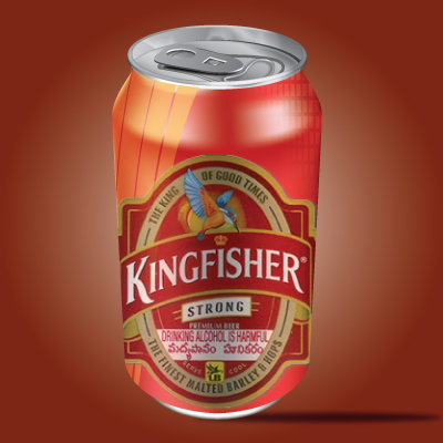 3d beer can in illustrator, kingfisher beer - tutoriabunch