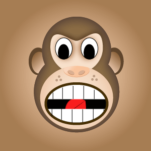 angry monkey face