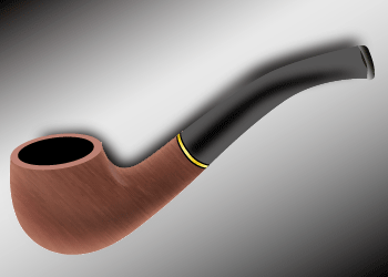 wooden smoking pipe