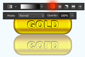 Golden web button