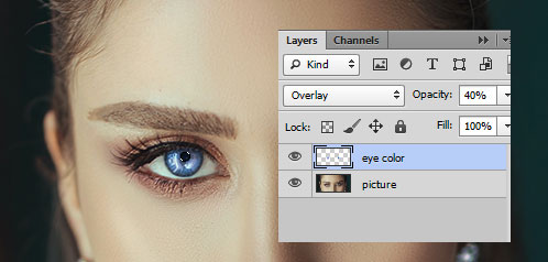 how to change eye color in Photoshop