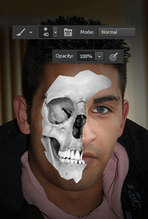 skull face effect