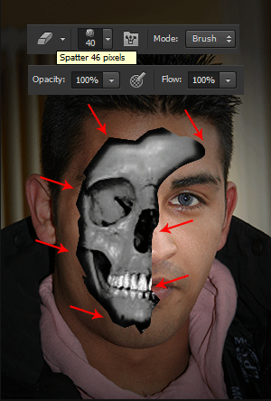 skull face effect