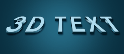 photoshop 3d text effect