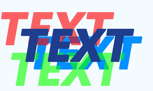 colored shadow text effect