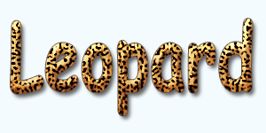 leopard text effect