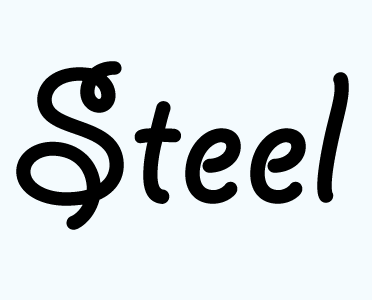 steel text effect 